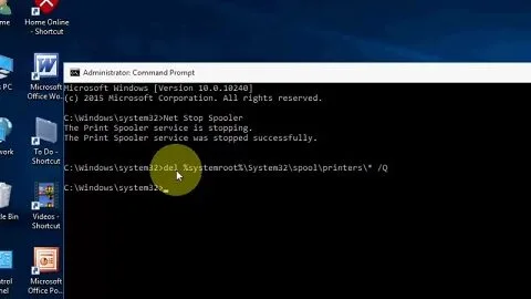 Administrator command prompt screen