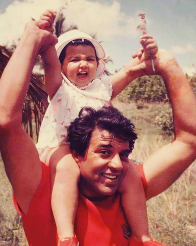 Vijeta Deol with her father