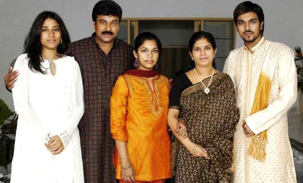 Surekha Konidala Wife's Superstar Chiranjeevi with daughters and son